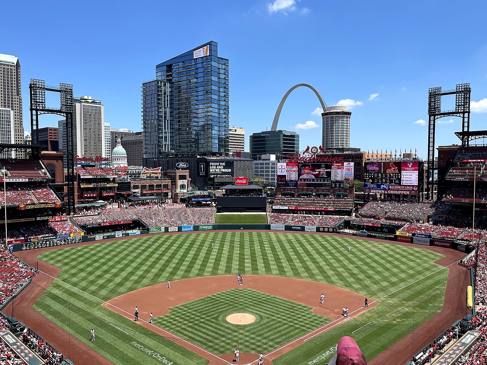 St Louis Cardinals vs Kansas City Royals Home Opener at Busch Stadium