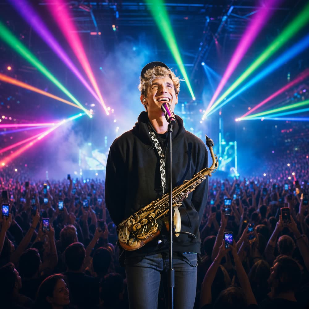 GRiZ performing live with saxophone