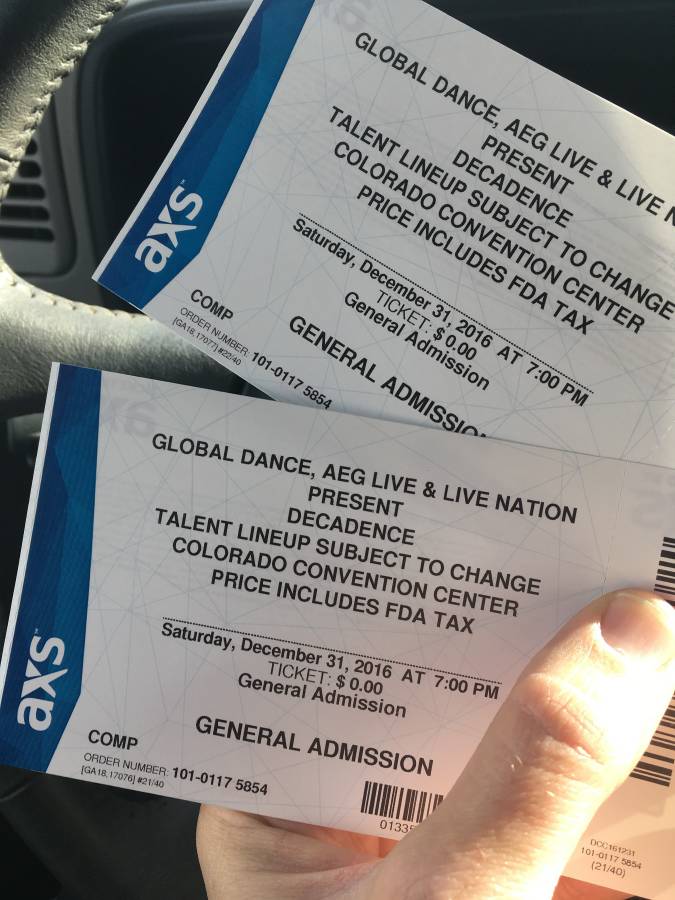 Tickets in hand for Decadence New Years